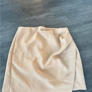 Wilfred Angie Nude Wrap Mini Crepe Skirt